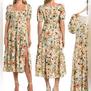 Astr The Label Square Neck MIDI Dress